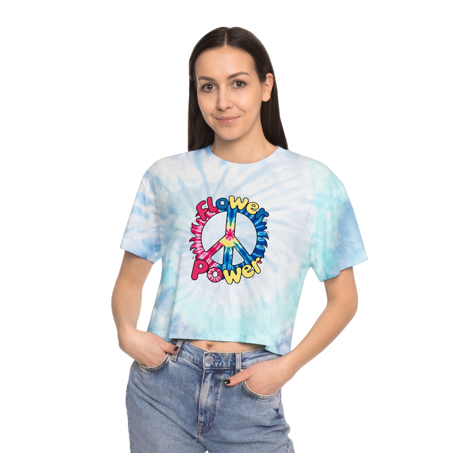 Flower Power Tie-Dye Crop Tee