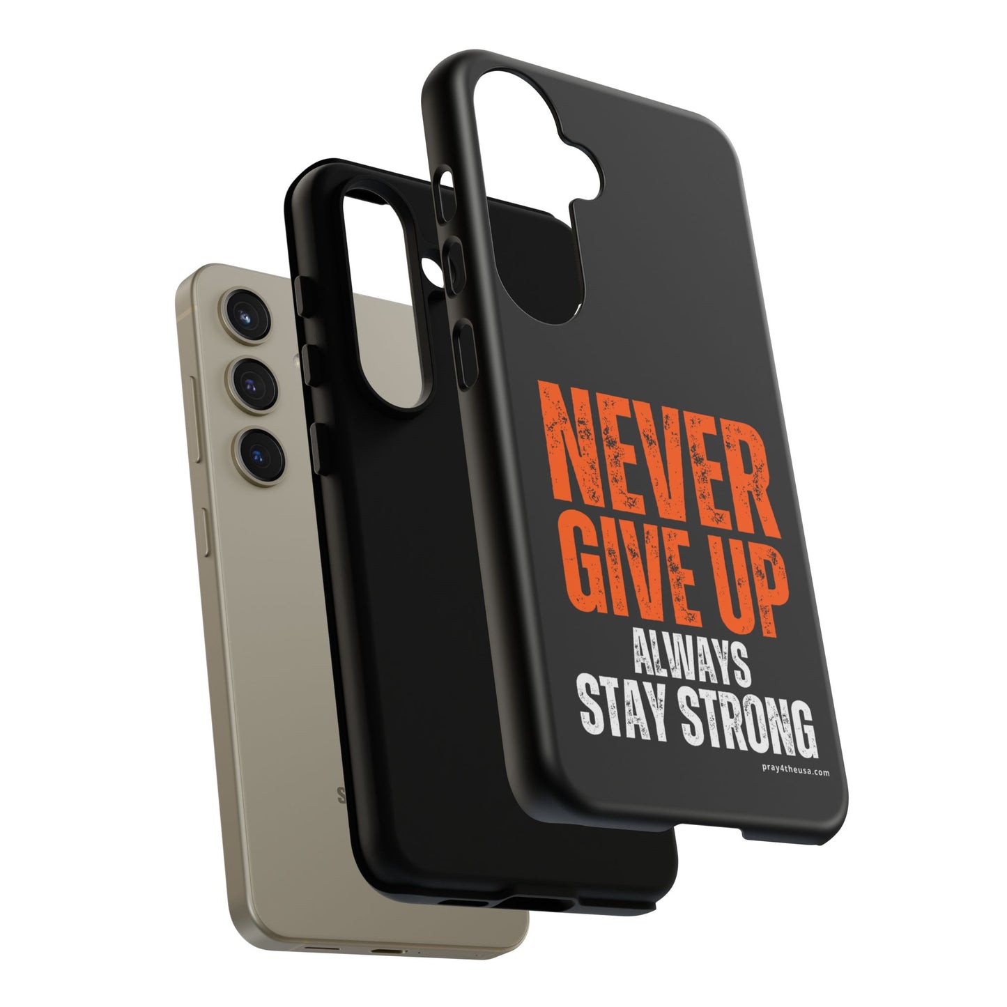 Never Give Up Durable Phone Case – Compatible with All Phone Models