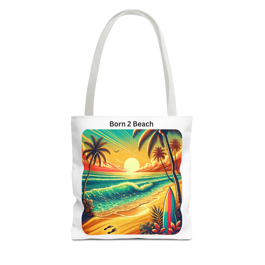 Summer Vibes Tote Bag | Born 2 Beach | Perfect for Beach Lovers