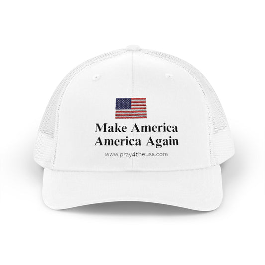 Patriotic Snapback Trucker Cap - Make America America Again