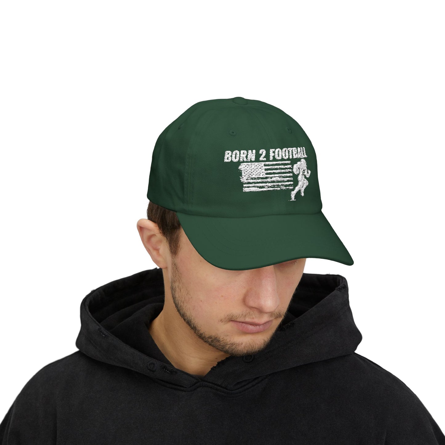 Born 2 Football Hat - Outdoor Sports Gear-super football fan's, men and ladies.