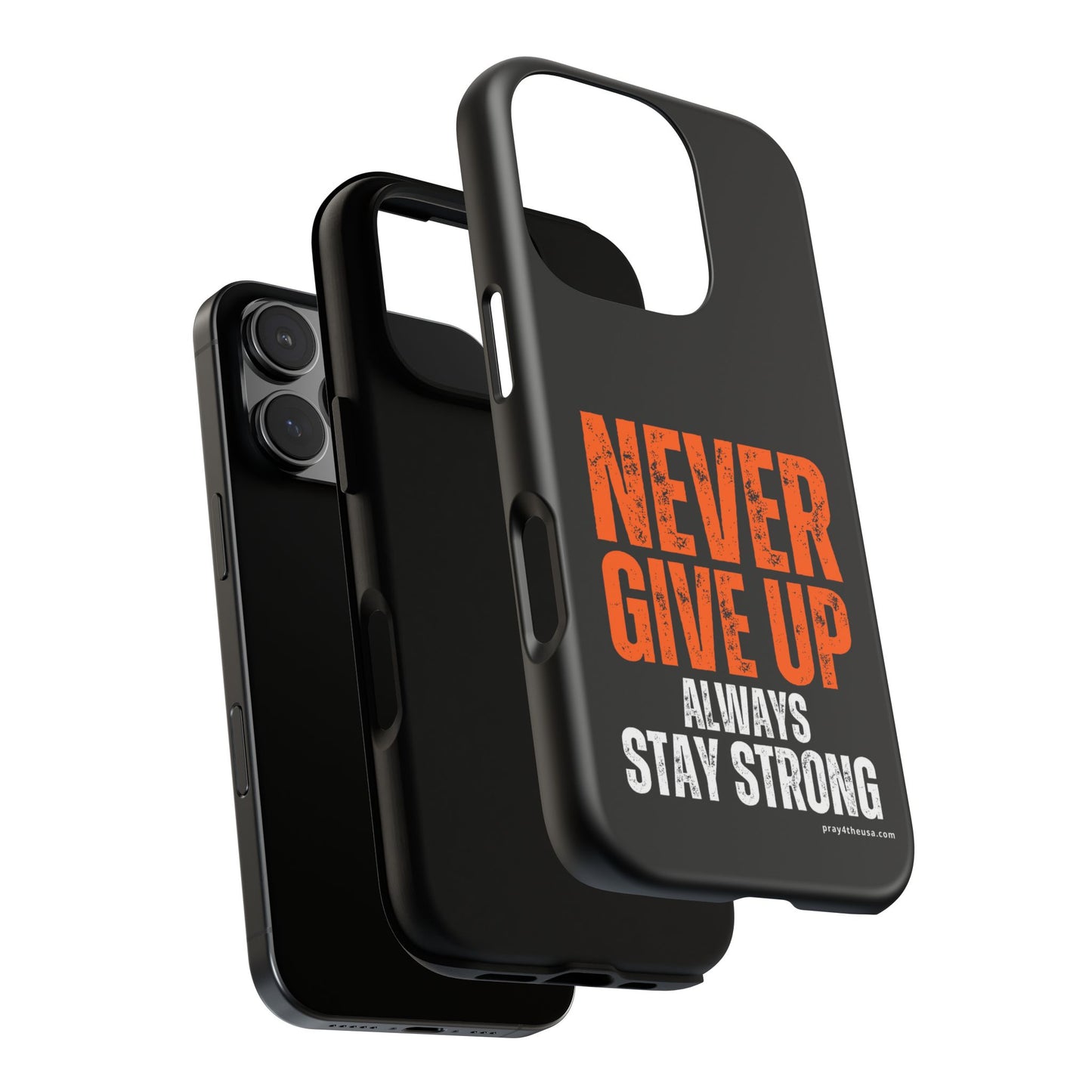 Never Give Up Durable Phone Case – Compatible with All Phone Models