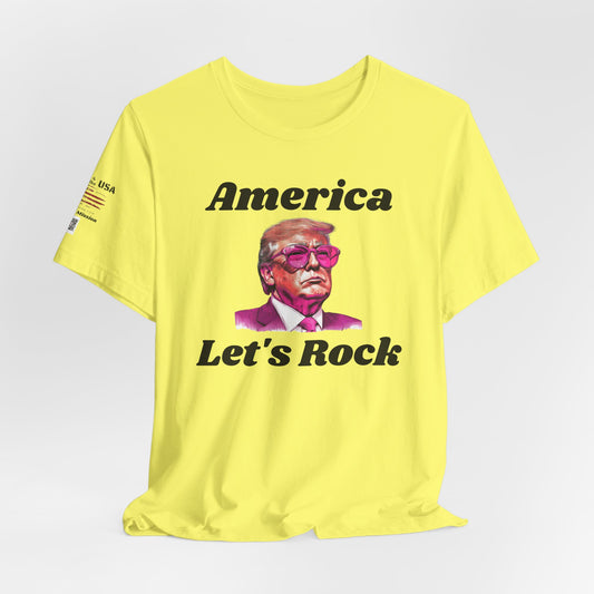 AMERICA LET"S ROCK-MAGA Graphic Tee - Patriotic America First