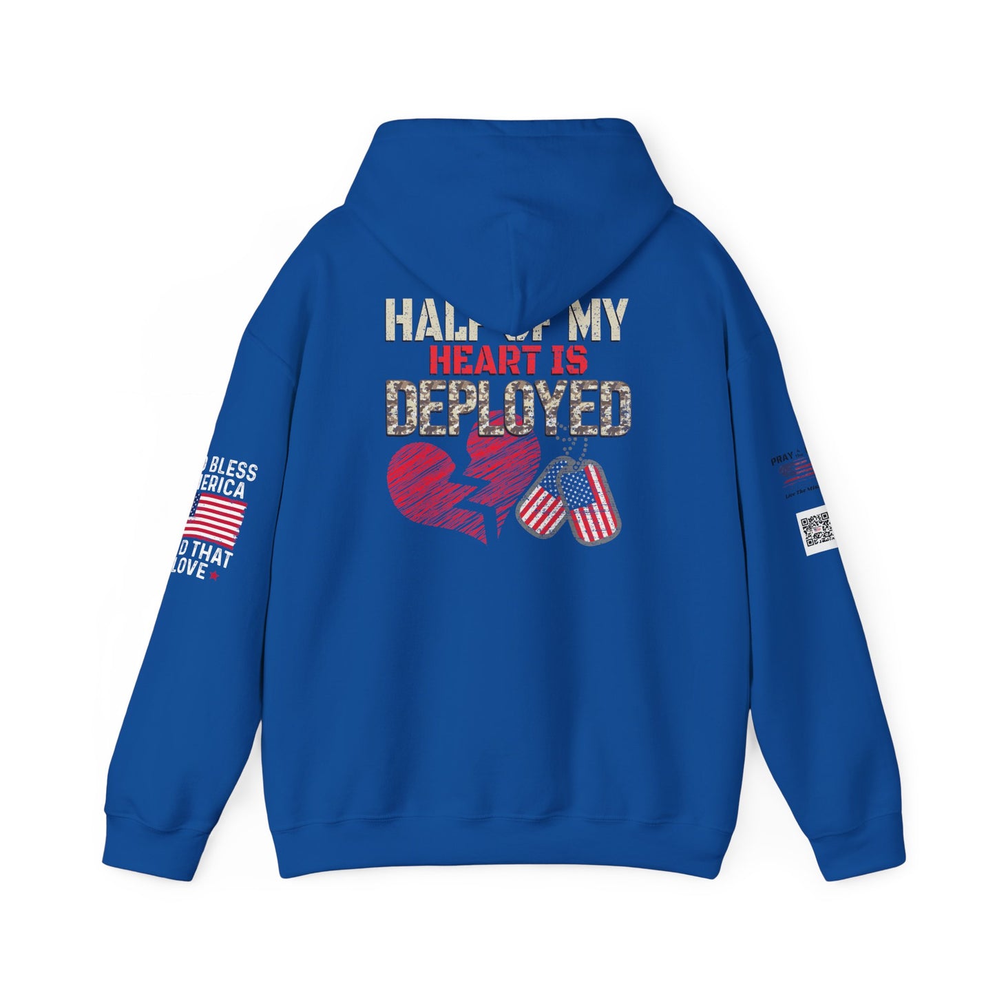 Half My Heart-Deployment Support Hoodie