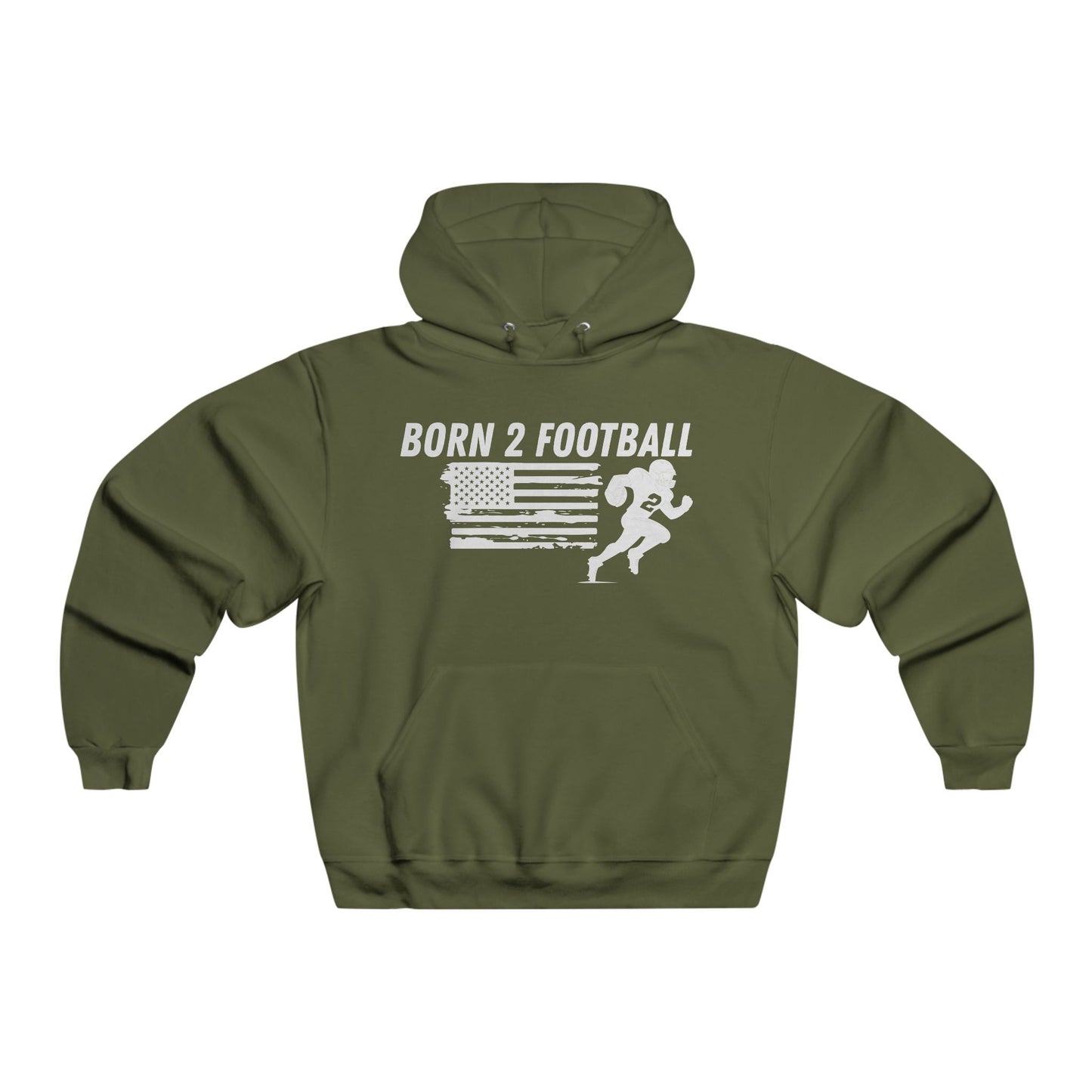 Born 2 Football-Football Hoodie - Born 2 Football Design for Men