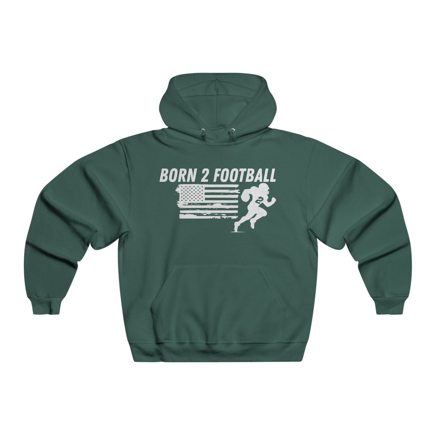 Born 2 Football-Football Hoodie - Born 2 Football Design for Men