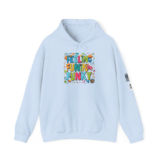 Funky Vibes Hoodie - Heavy Blend™ Sweatshirt, Fun Layer for Casual Days, Gift for Friends, Perfect for Spring and Fall
