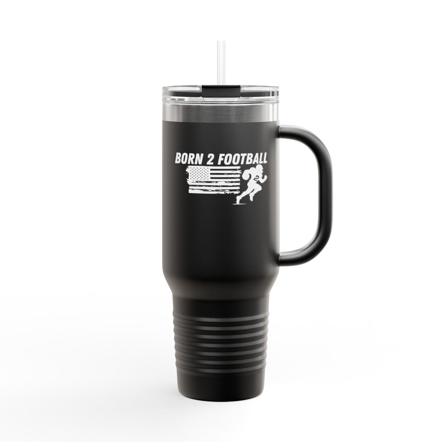 Born 2 Football-Football Insulated Travel Mug | 40oz Sports Cup for Fans