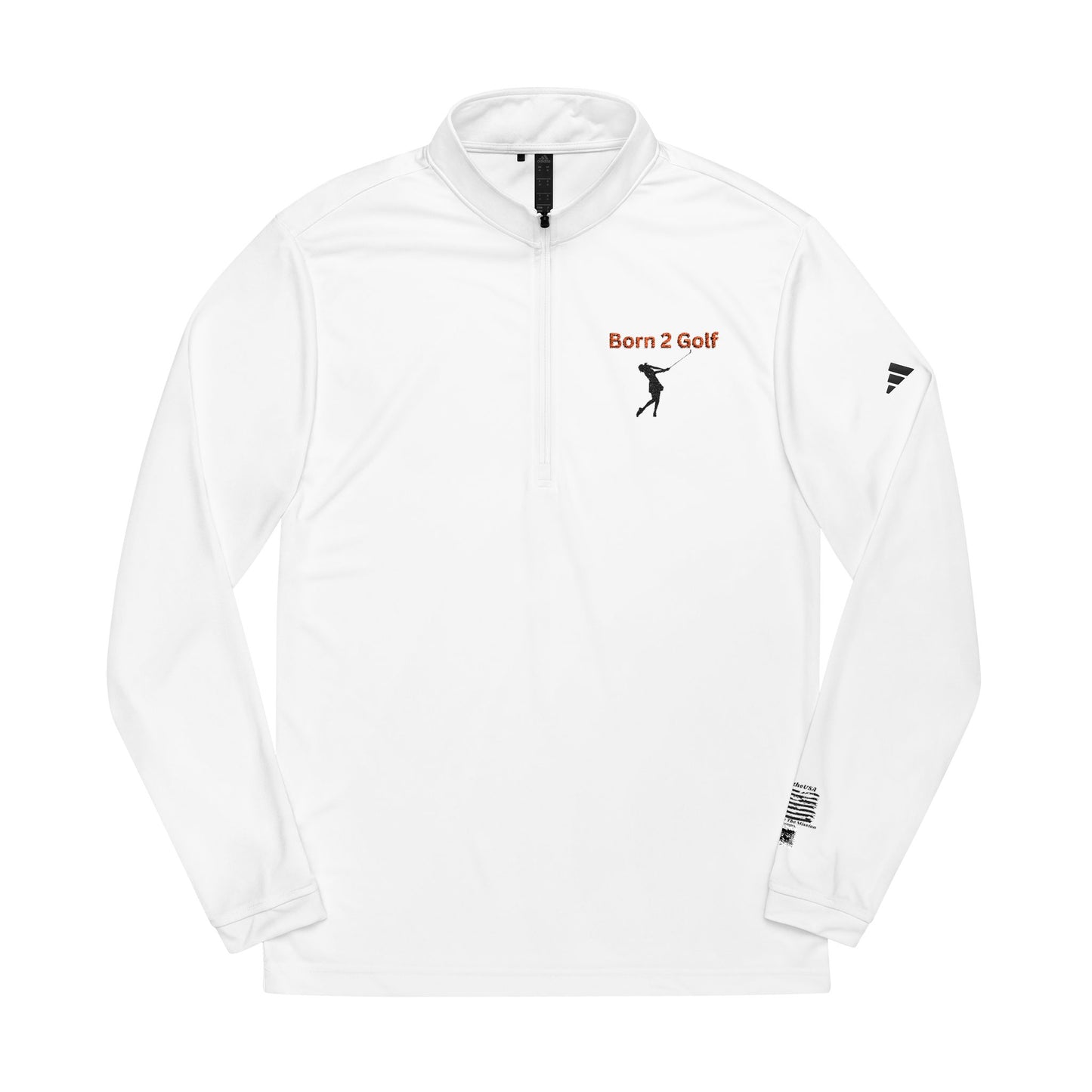 Born 2 Golf-Women's Quarter-Zip Pullover - Embroidered adidas® Design