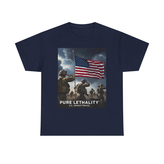 Unisex Heavy Cotton Tee - Pure Lethality U.S. Armed Forces Graphic Tee