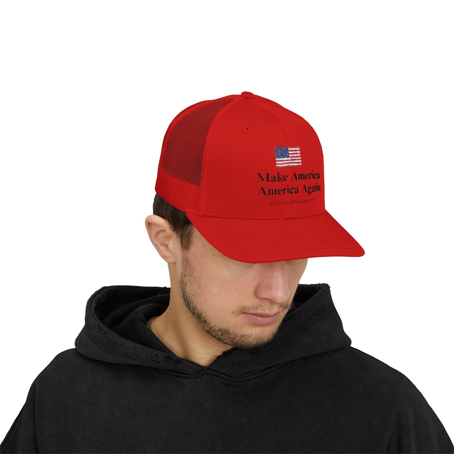 Patriotic Snapback Trucker Cap - Make America America Again