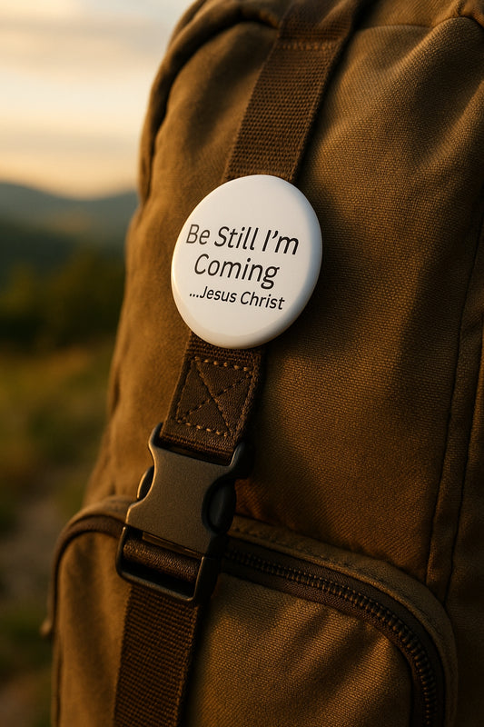 Inspirational Jesus Christ Button Magnet - 'Be Still I'm Coming' - Perfect for Faith & Home Decor