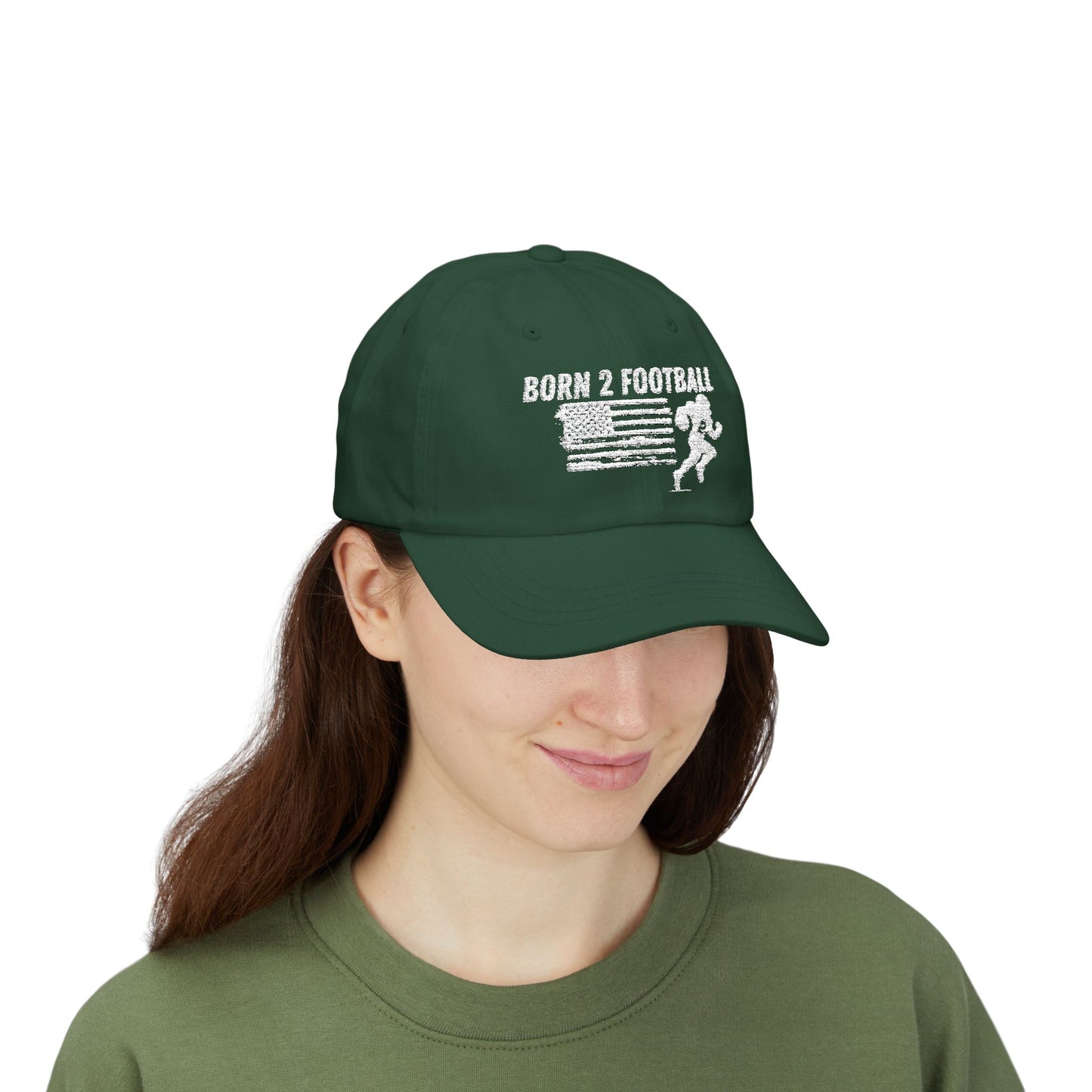 Born 2 Football Hat - Outdoor Sports Gear-super football fan's, men and ladies.