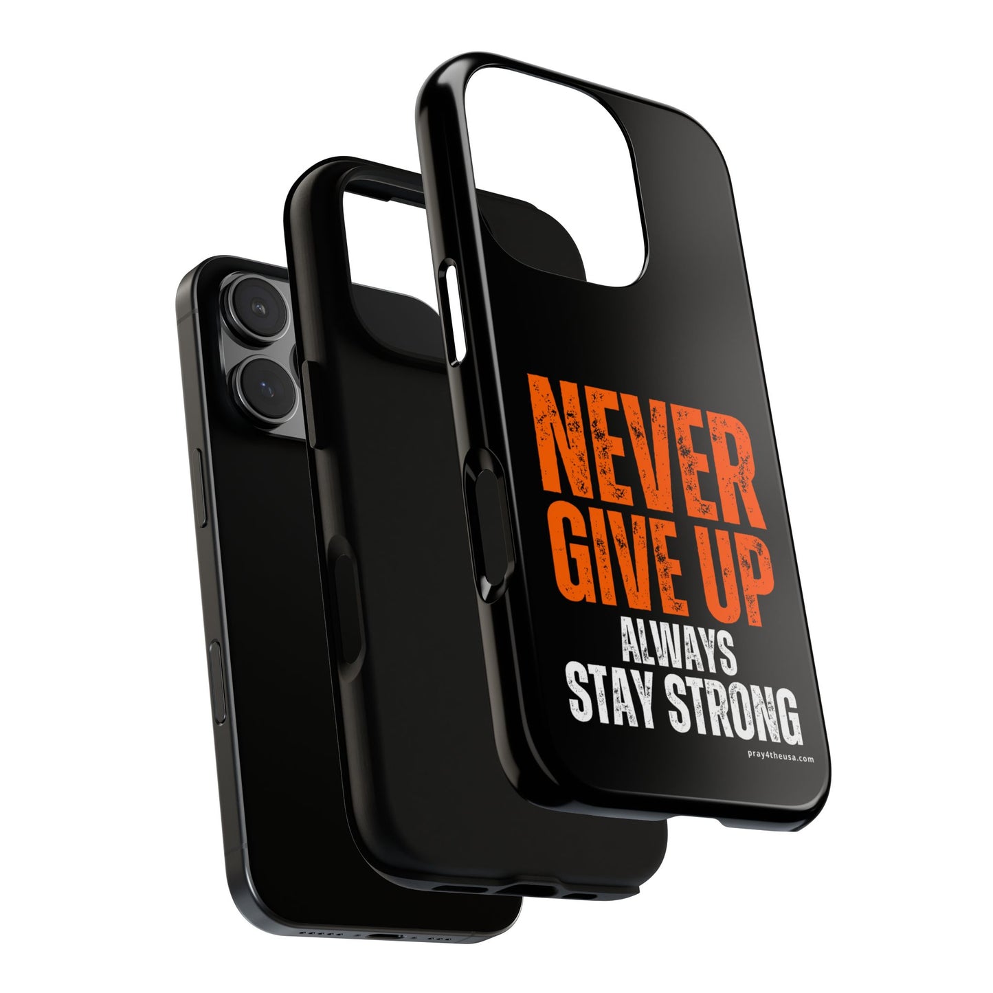 Never Give Up Durable Phone Case – Compatible with All Phone Models