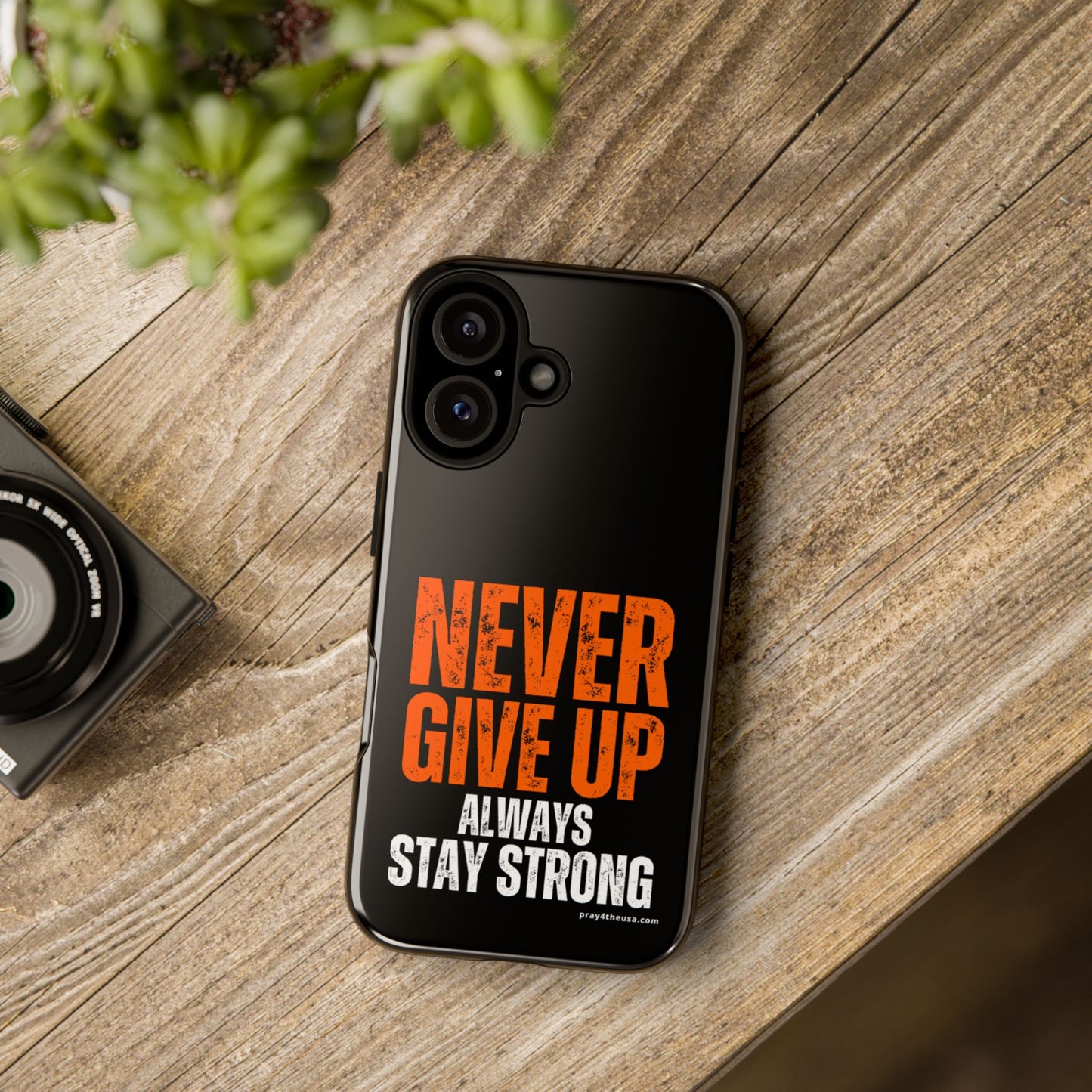 Never Give Up Durable Phone Case – Compatible with All Phone Models