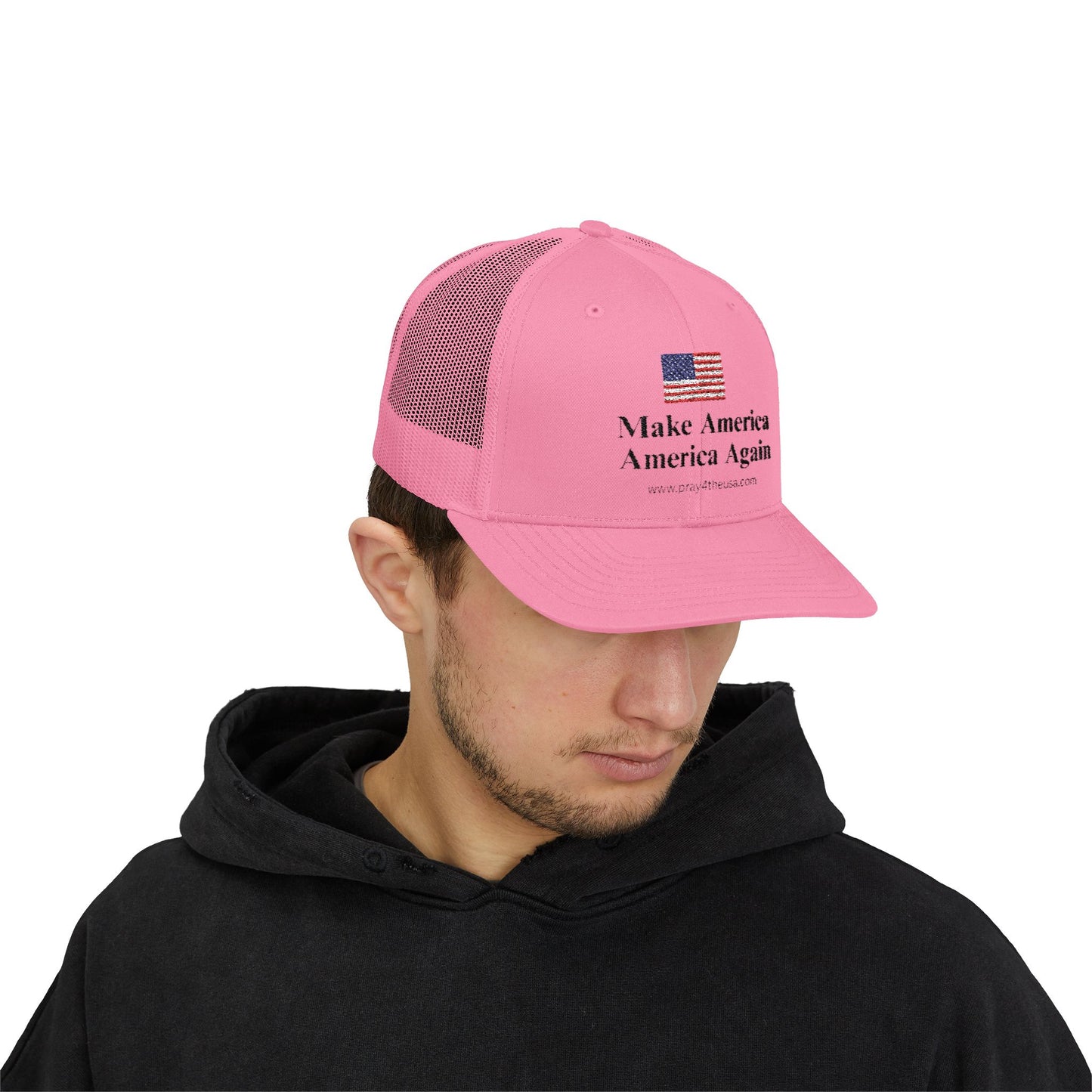 Patriotic Snapback Trucker Cap - Make America America Again