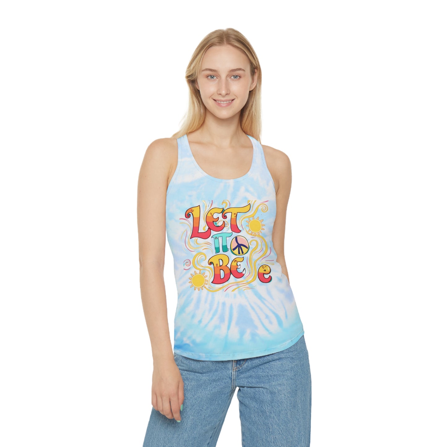 Tie Dye Tank Top - Peaceful 'Let It Be' Design