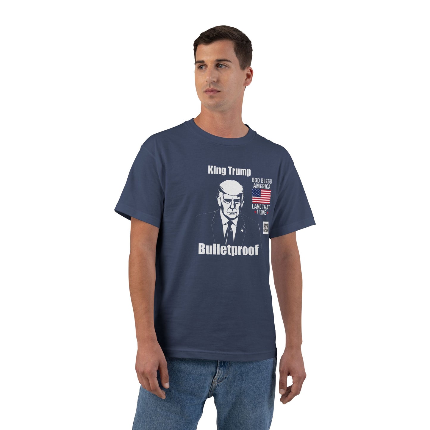 T-Shirt King Trump Bullet Proof-Bold Political Statement Tee