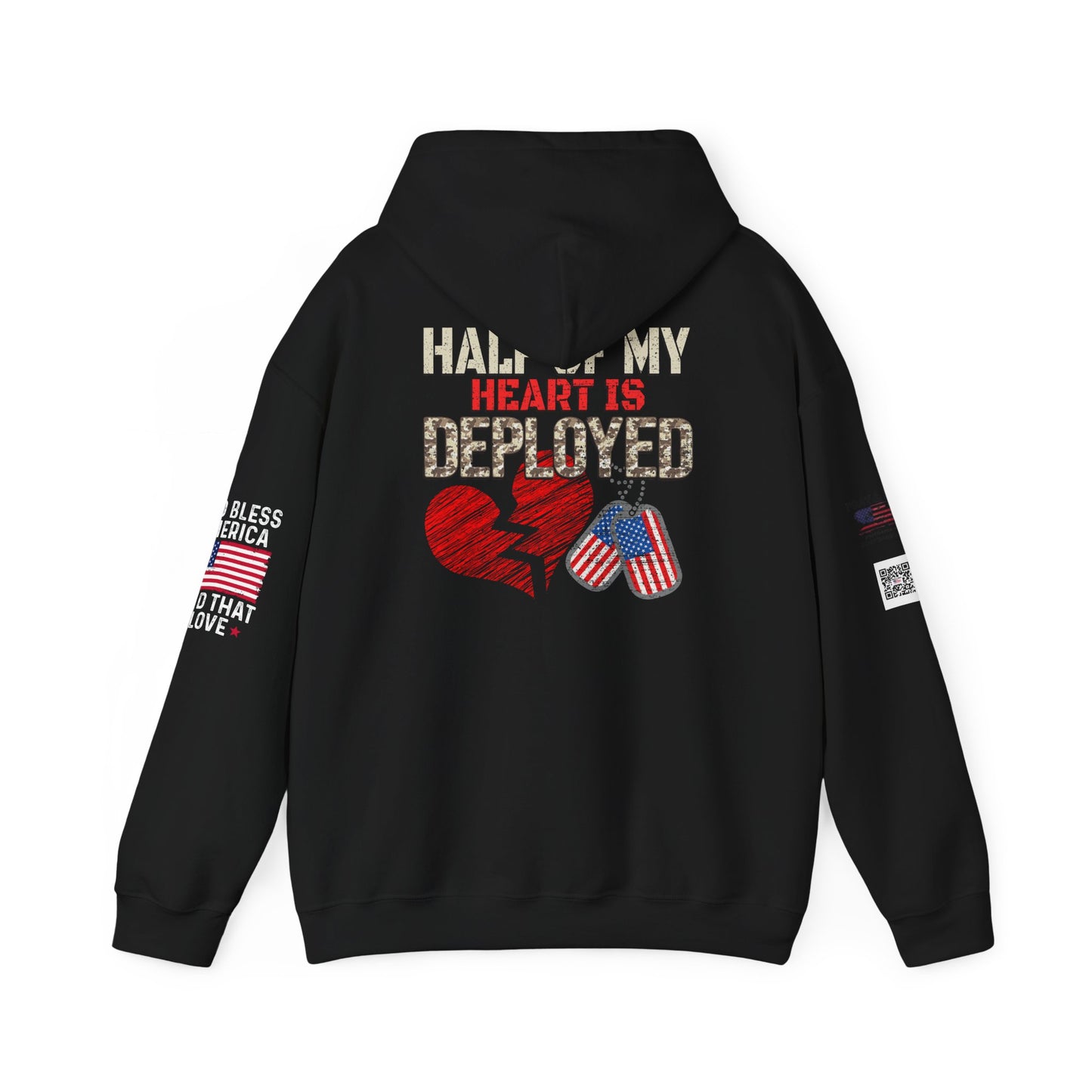 Half My Heart-Deployment Support Hoodie
