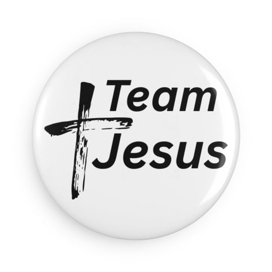 Team Jesus Button Magnet - Inspirational Christian Decor for Home or Office