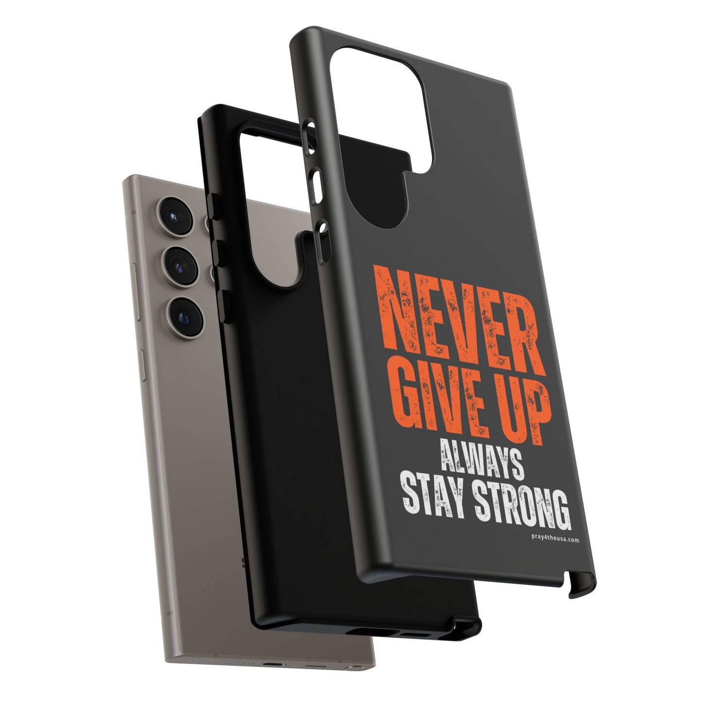 Never Give Up Durable Phone Case – Compatible with All Phone Models