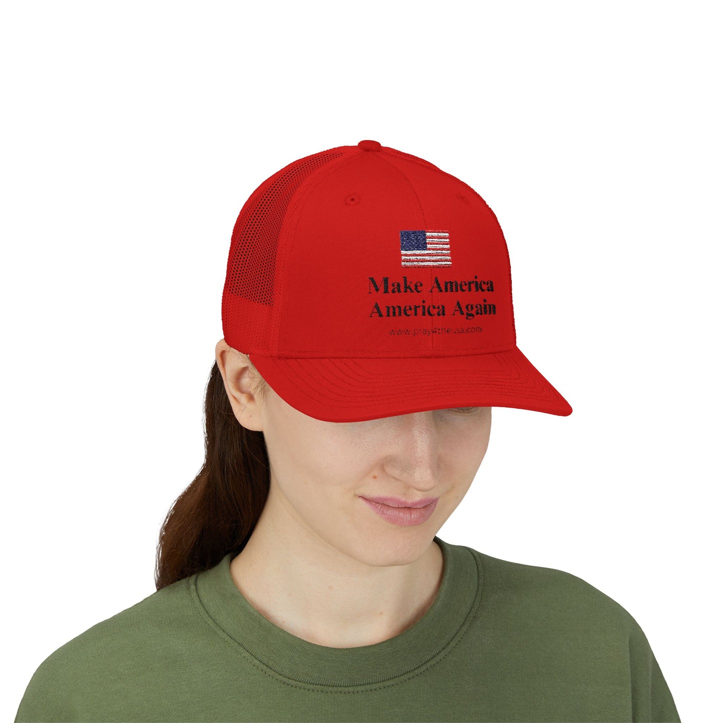 Patriotic Snapback Trucker Cap - Make America America Again