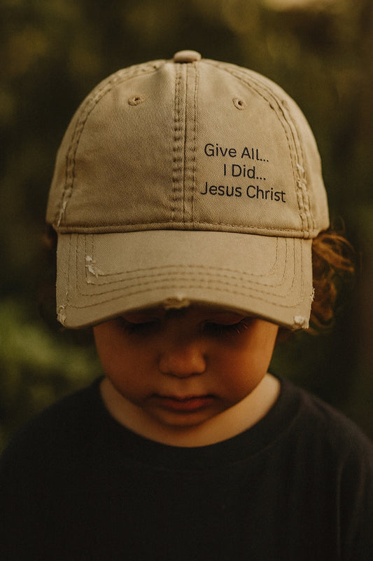 Embroidered Dad Hat - Inspirational Jesus Christ Distressed Cap