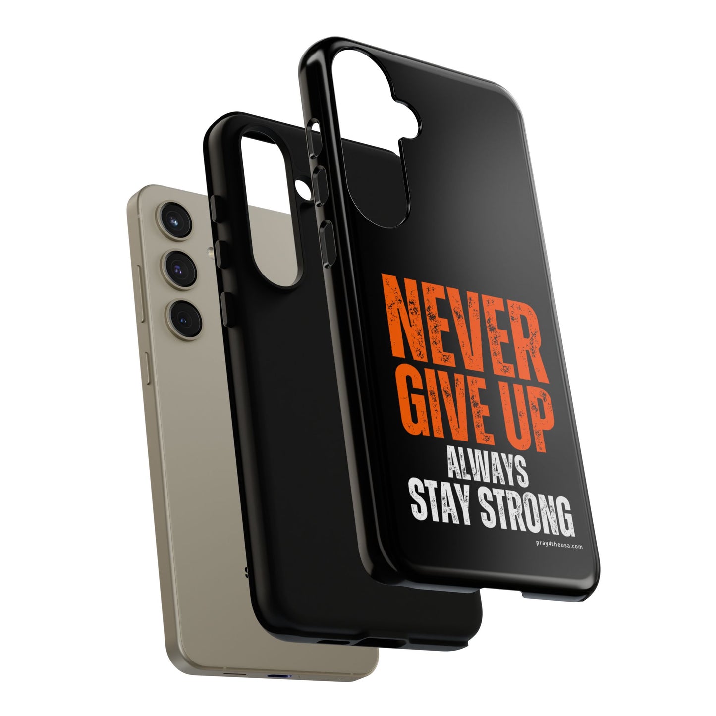 Never Give Up Durable Phone Case – Compatible with All Phone Models