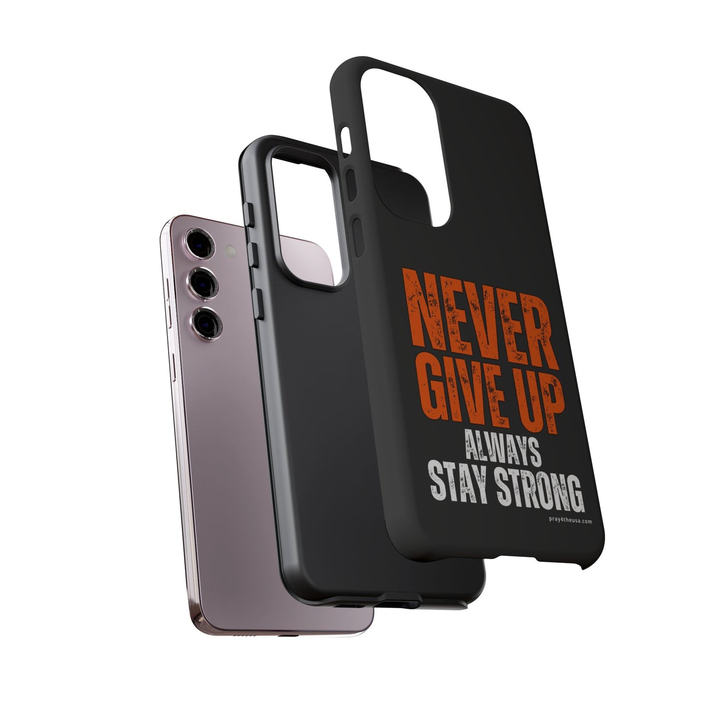 Never Give Up Durable Phone Case – Compatible with All Phone Models