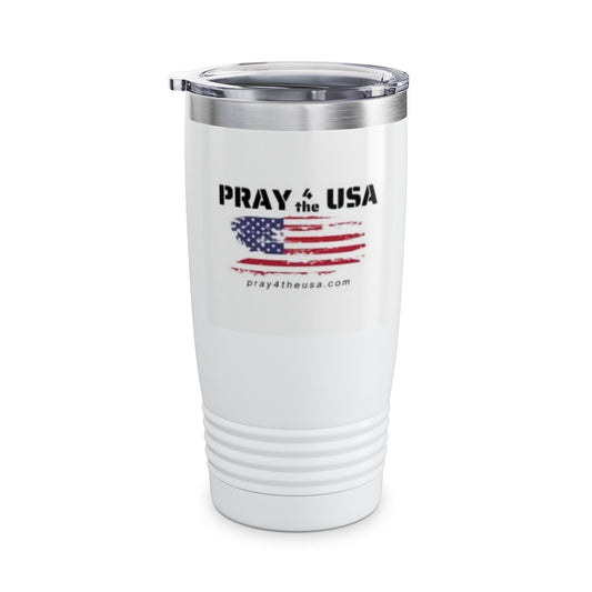 Patriotic Travel Tumbler - Pray 4 The USA - 20oz