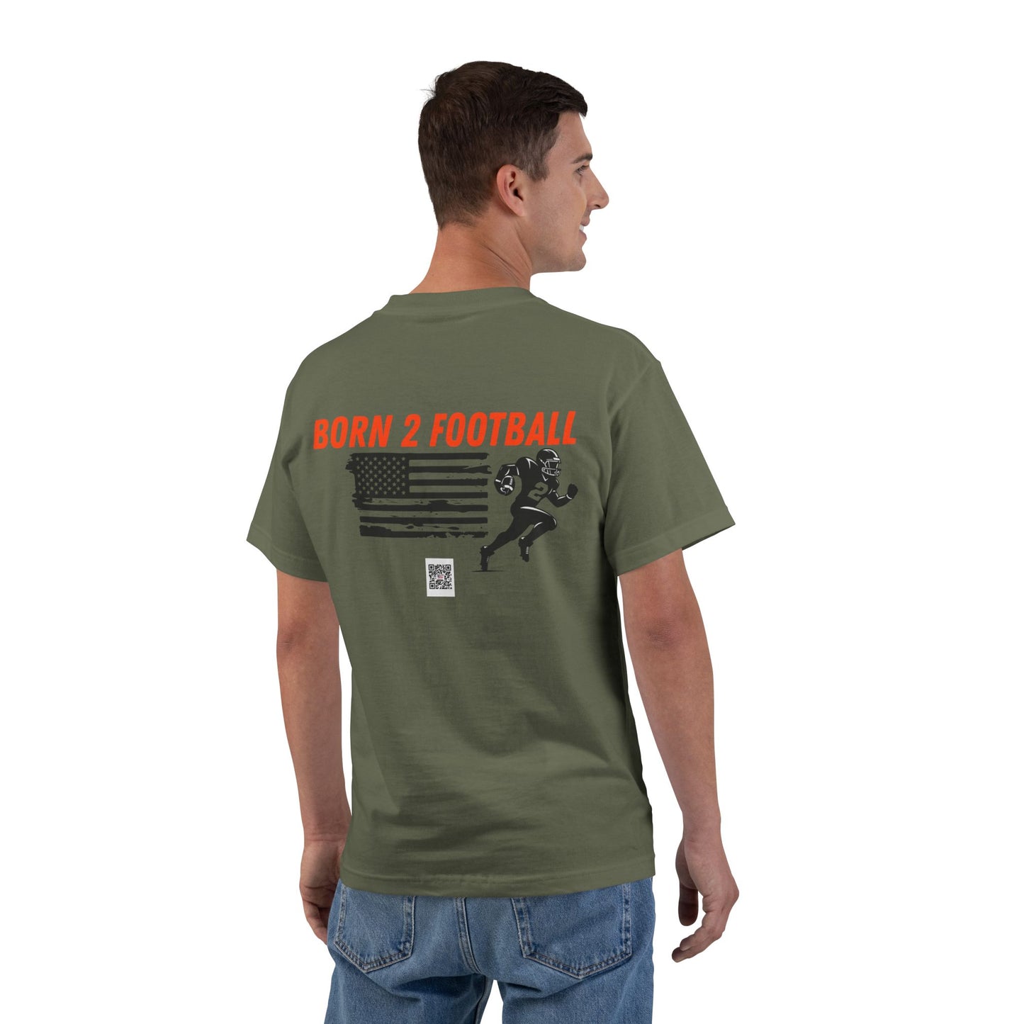 Sporty Born 2 Football Short-Sleeve T-Shirt for Enthusiasts