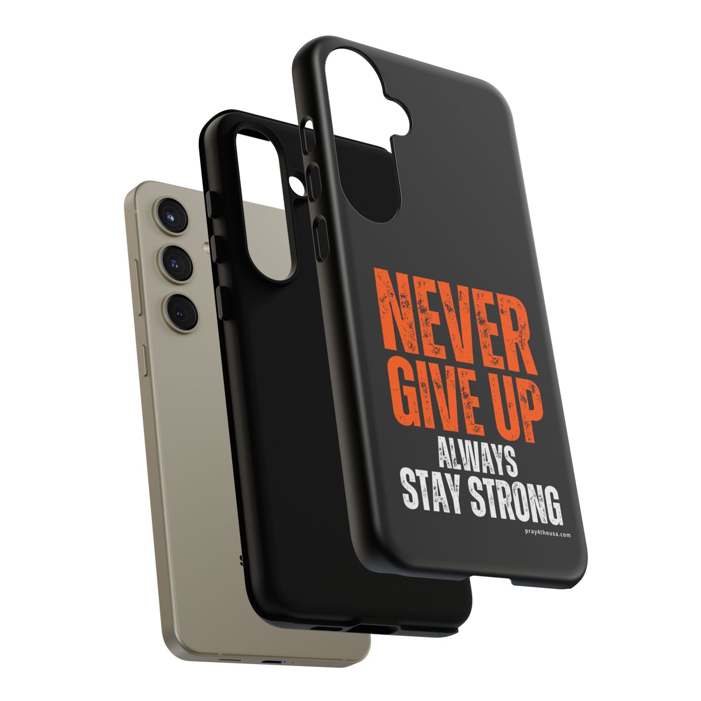 Never Give Up Durable Phone Case – Compatible with All Phone Models